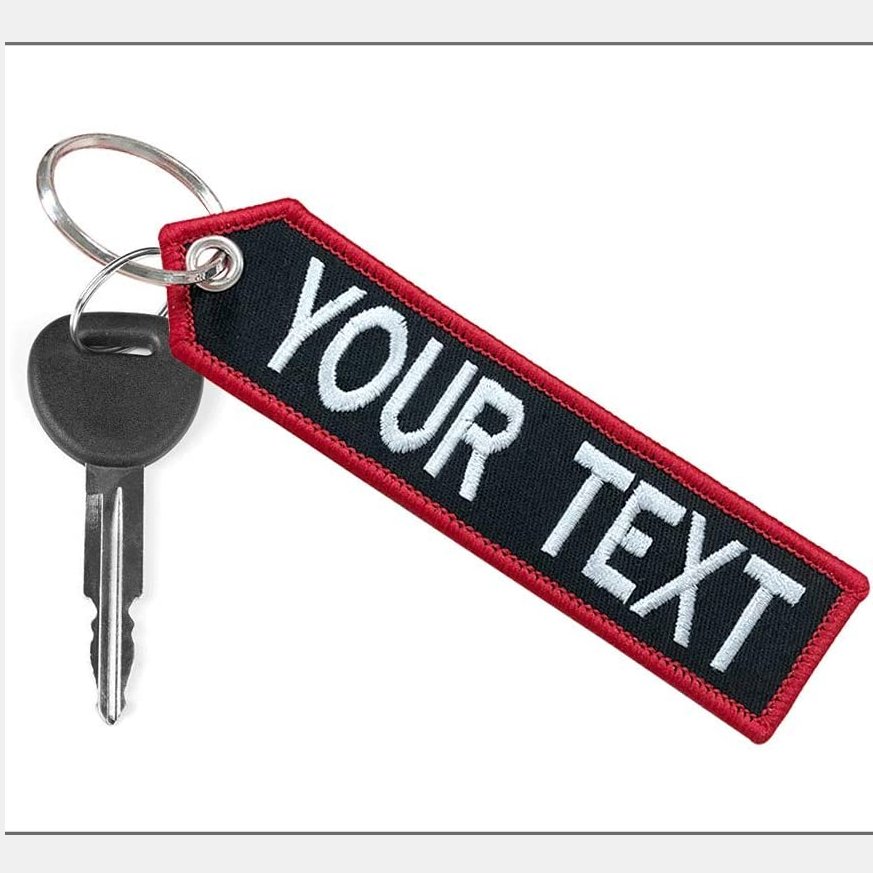 Custom Aviation Dedicated Luggage Flight Embroidery Self Defense Keychain Keychain
